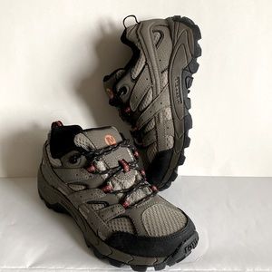 New Merrell Hiking Boots Big Boys Moab 2 Low Cut Mesh Brown Comfort Shoes 1.5M